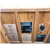 Image 1 : Group of 3 neon letter signs - B/E/M crated in wood (dimensions shown in photo) from sci-fi show