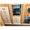Image 2 : Group of 3 neon letter signs - B/E/M crated in wood (dimensions shown in photo) from sci-fi show