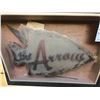 Image 1 : The "Arrow" large neon sign crated in wood (dimensions shown in photo) from sci-fi show