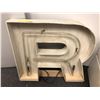 Image 1 : Neon letter R crated in wood (2ft x 2ft ) from sci-fi show (plug has been cut)