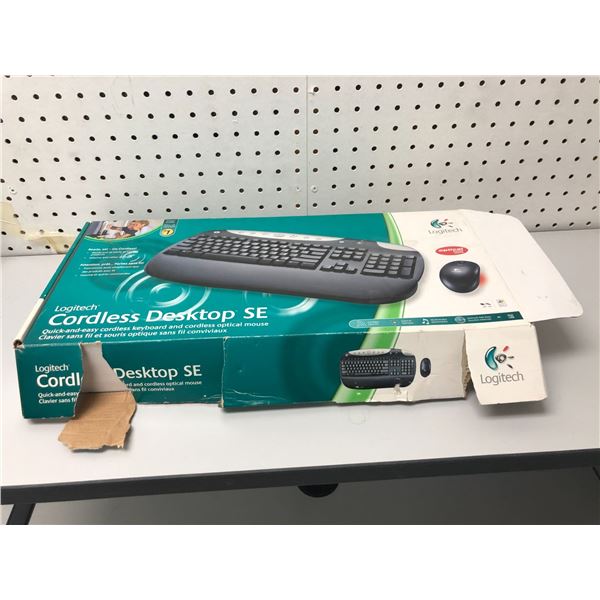 Logitech cordless desktop keyboard from the production office of the show