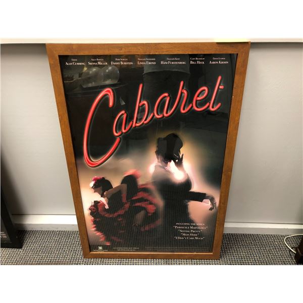 Wood framed movie poster "Cabaret" - from the sci-fi show (approx. 38" x 26")