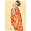 Image 1 : Austrian Watercolor and Ink Signed EGON SCHIELE