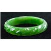 Image 2 : Chinese Green Jade Carved Bangle
