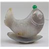 Image 2 : Chinese White Jade Carved Fish Brush Rest