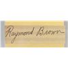 Image 2 : Ray Brown 1908-1965 American Autograph Card