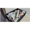 Image 1 : Tray of joist hangers, hardware and home renovation supplies