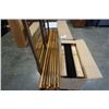 Image 1 : 18 NEW BROOM HEADS AND BUNDLE OF HANDLES - HANDLES FIT 9 HEADS
