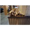 Image 2 : 18 NEW BROOM HEADS AND BUNDLE OF HANDLES - HANDLES FIT 9 HEADS
