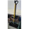 Image 2 : Tote of garden tools and 2 snow shovels