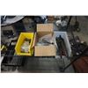 Image 1 : Box of new bike parts with 2 trays of bicycle parts and allen wrenches