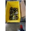 Image 4 : Box of new bike parts with 2 trays of bicycle parts and allen wrenches