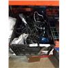 Image 1 : Crate of AC cords and electronics