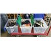 Image 1 : 3 totes of various AC and other cords