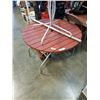Image 1 : Folding wooden patio table with umbrella