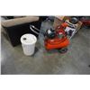 Image 1 : WEBSTER AIR COMPRESSER AND TUB OF HOSE AND ACCESSORIES