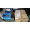 Image 1 : Box of new plastic bags and lot of various hardware