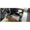 Image 1 : Box of writeable CDs, tennis balls and more