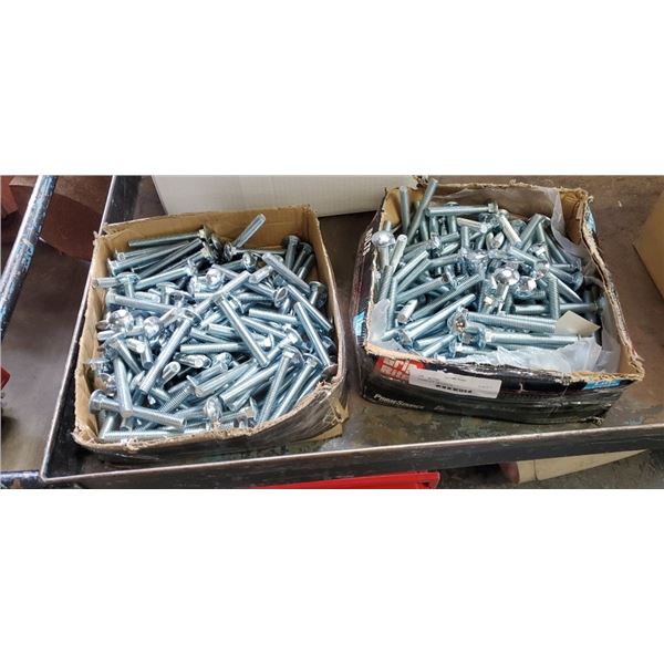 2 boxes of 4" carriage bolts