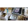 Image 1 : 2 trays of work gloves and Box of dust mop heads