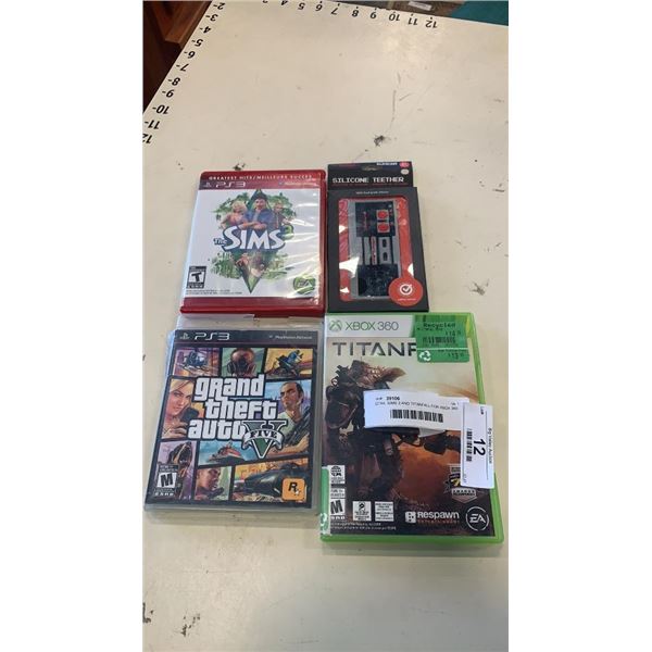 GTA4, SIMS 3 AND TITANFALL FOR XBOX 360 AND NES CONTROLLER TEETHER