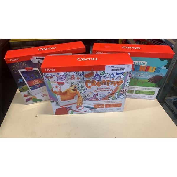 Set of 3 OSMO little genius learning kits ages 3-10 Retail $79 each