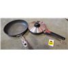 Image 1 : The rock skillet and woll Frying Pan with lid and detachable handle