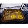 Image 1 : METAL DECOR, DRAGONFLY BASKET AND CANDLE STANDS