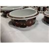 Image 25 : 23 pieces of arabia rosemarin dinnerware Brown anemone pattern