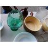 Image 2 : LOT OF GLASSWARE, PITCHERS, CERAMICS