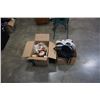 Image 1 : 2 BOXES OF COLLECTABLES, VASES, FIGURES, PERCOLATOR