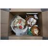 Image 2 : 2 BOXES OF COLLECTABLES, VASES, FIGURES, PERCOLATOR