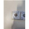 Image 2 : 4 CANADIAN SILVER 10 CENT 1936 LAST KING GEORGE V, 1937 1ST KING GEORGE VI AND 1938-1939  .800 SILVE