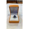 Image 2 : Stamped 925 silver sapphire ring 8.50ct with papers