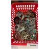 Image 2 : LARGE BASKET OF JEWELLERY
