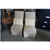 Image 1 : 2 UPHOLSTERED CHAIRS WITH PILLOWS