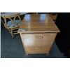 Image 1 : OAK 2 DRAWER LOCKING FILING CABINET WITH KEY