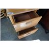 Image 3 : OAK 2 DRAWER LOCKING FILING CABINET WITH KEY