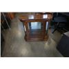 Image 1 : DISPLAY CABINET WITH BOWED GLASS DOORS - 32 inches wide x 11 deep x 29 tall