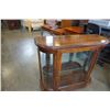 Image 2 : DISPLAY CABINET WITH BOWED GLASS DOORS - 32 inches wide x 11 deep x 29 tall