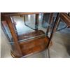 Image 3 : DISPLAY CABINET WITH BOWED GLASS DOORS - 32 inches wide x 11 deep x 29 tall