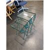 Image 1 : 3 glass insert and metal nesting tables