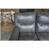Image 2 : LAZBOY MODERN SUEDE RECLINER SOFA
