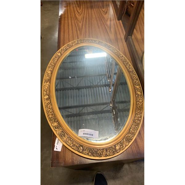 OVAL ORNATE FRAMED MIRROR