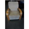 Image 1 : LAZBOY BEIGE RECLINER WITH BENTWOOD ARMS