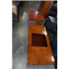 Image 1 : GLASSTOP WOOD METAL BASE COFFEE TABLE AND ENDTABLE