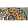 Image 2 : African 30" diameter woven and wood sun wall hanging