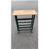 Image 1 : MAPLE AND GREEN BAR UNIT - WINE GLASS AND BOTTLE RACK