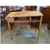 Image 1 : VINTAGE WOOD DESK WITH ADJUSTABLE SHELF