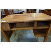 Image 2 : VINTAGE WOOD DESK WITH ADJUSTABLE SHELF